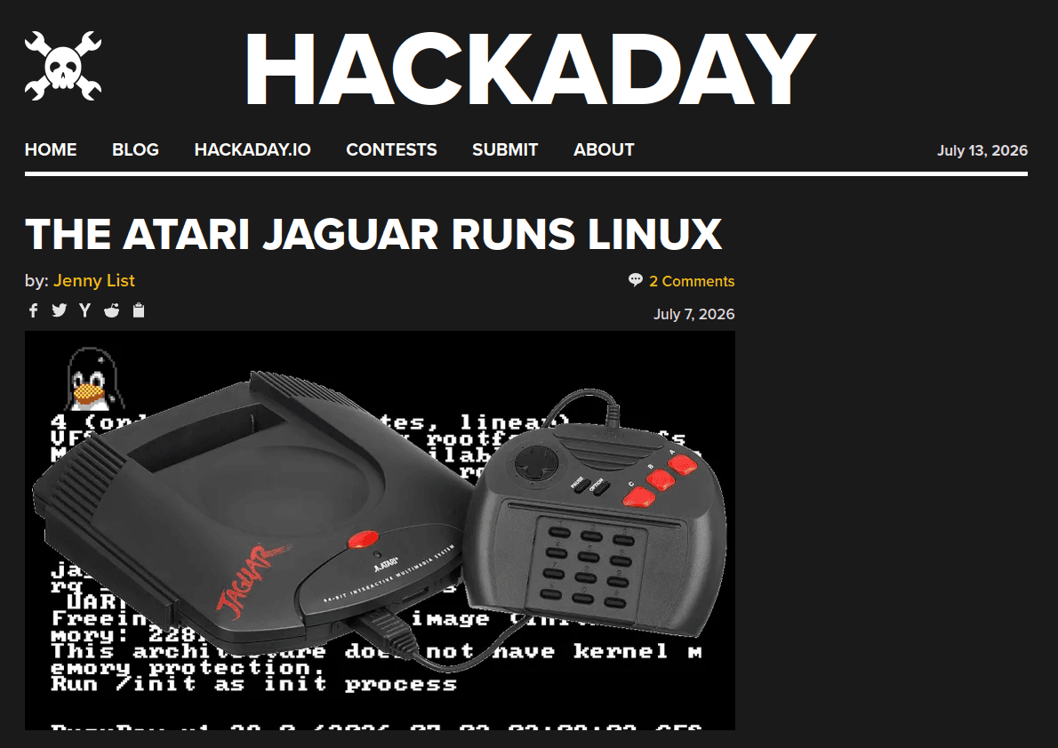 Linux on the Sega 32X. Who needs hardware synchronization primitives anyway?