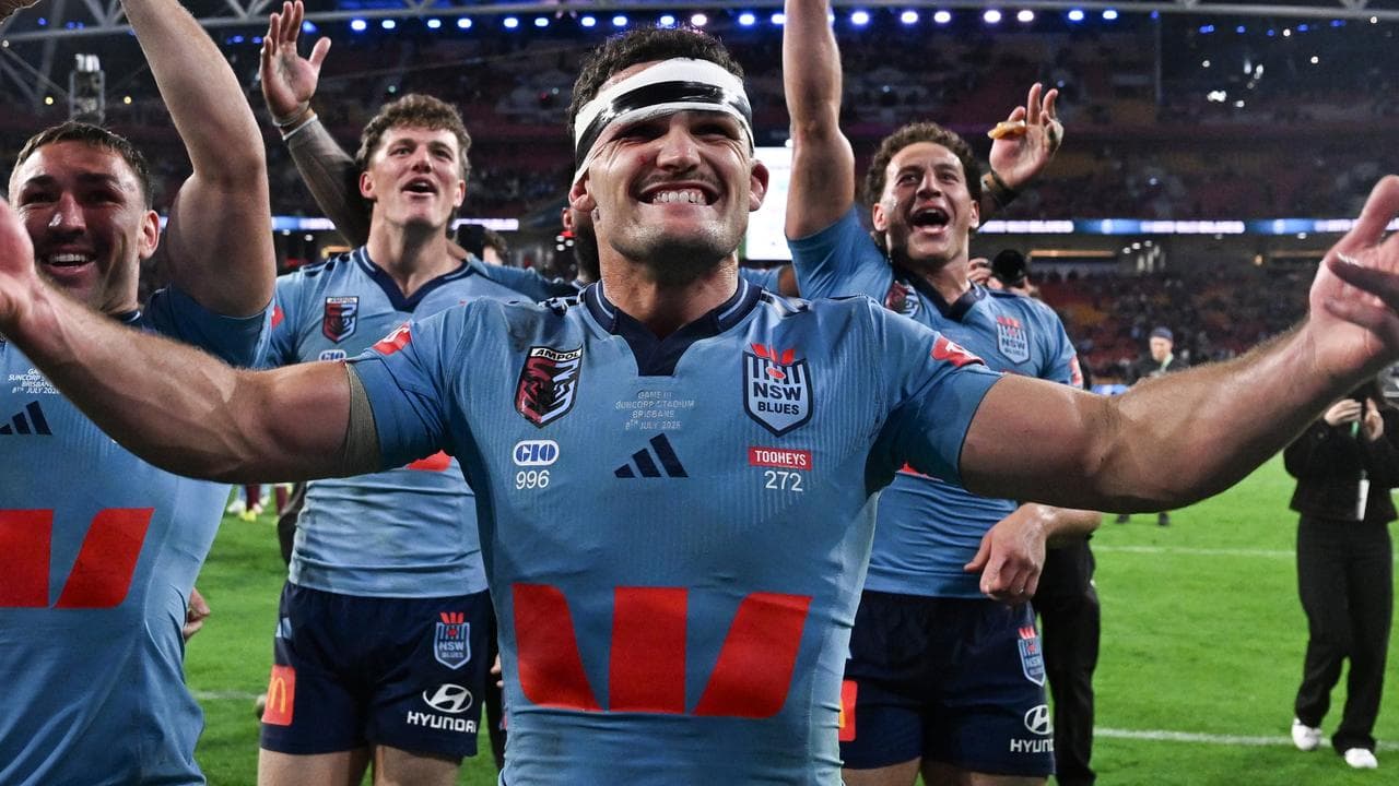 Nathan Cleary wins the Wally Lewis Medal, man of the series, man of the match