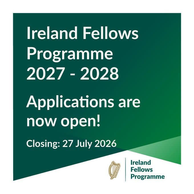 Ireland Fellows Programme Opens 2027 Frank Ferguson Fellowship Applications for Zambian Engineers