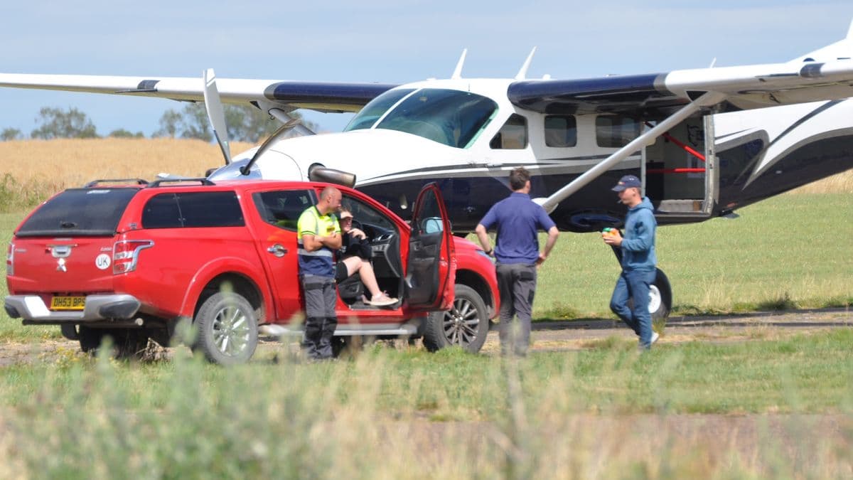 Langar Airfield 'skydiving incident' live updates as significant police presence spotted in area