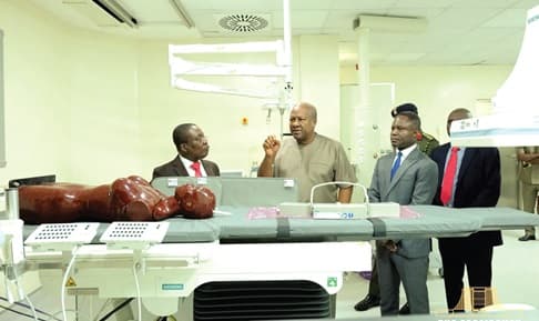 President opens new Korle Bu cath lab