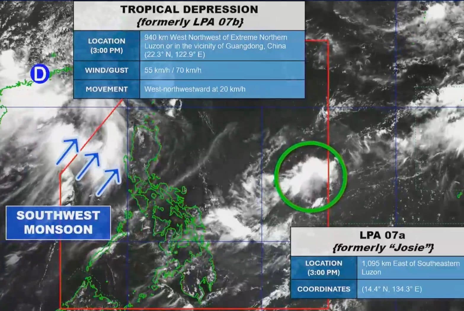 Tropical Depression Josie downgraded to LPA